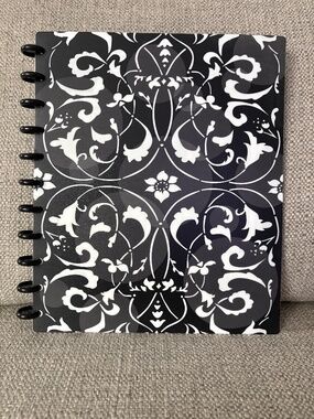 Staples Arc Letter Size Discbound Notebook Black Gray Poly NWOT